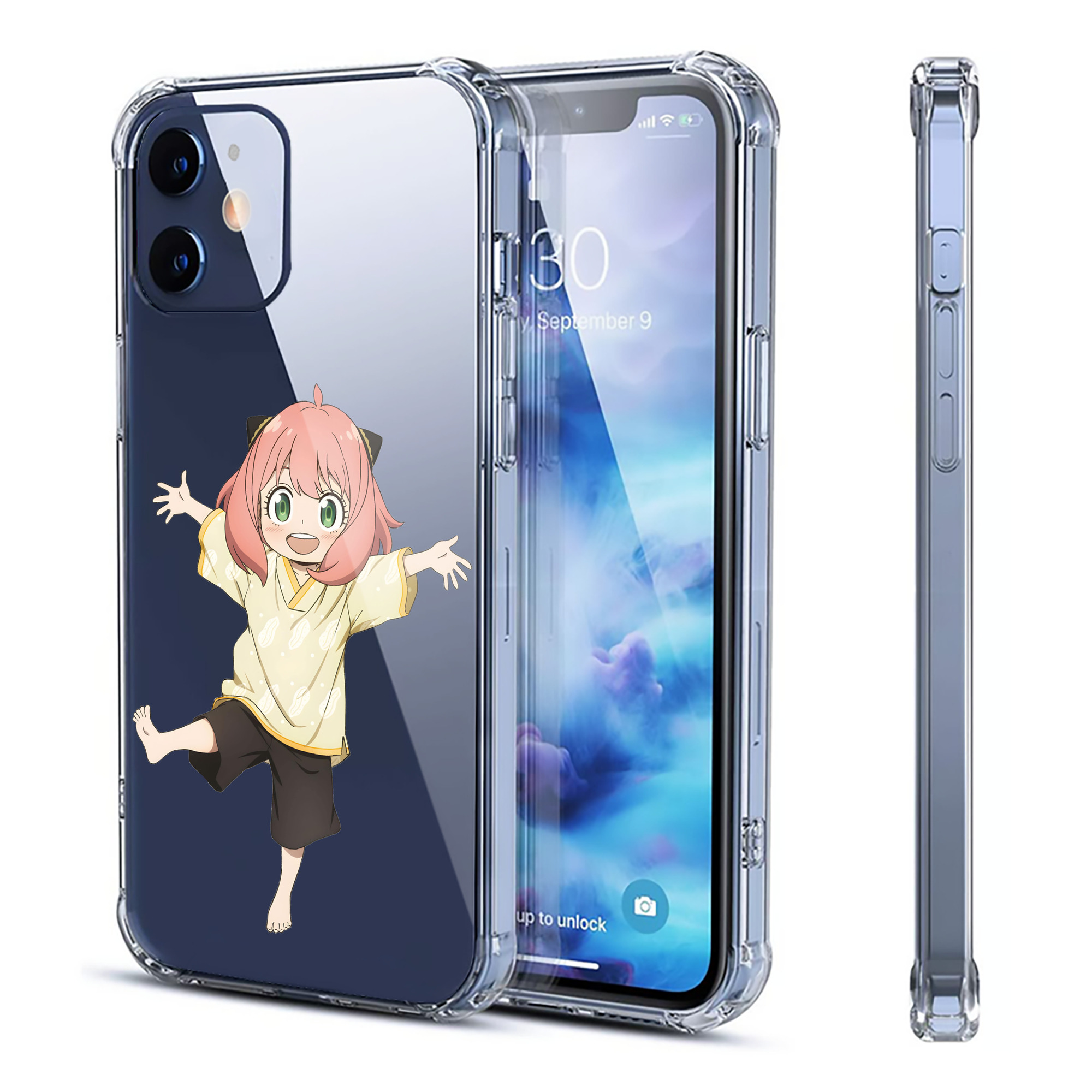 （画像用） SPY×FAMILY间谍家家酒 【iPhone 12シリーズ対応】透明スマホケース（クリアソフトケース）
